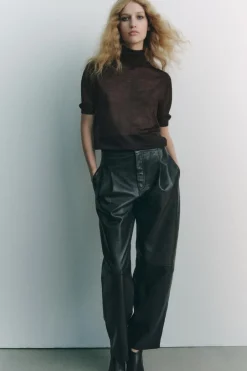 Clearance JERSEY CUELLO SUBIDO CON CASHMERE Y SEDA Mujer Cárdigan / Jerséis|Punto