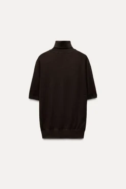 Clearance JERSEY CUELLO SUBIDO CON CASHMERE Y SEDA Mujer Cárdigan / Jerséis|Punto