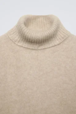 Niños ZARA 6 - 14 Años·Punto<JERSEY CUELLO VUELTO CON LANA Y CASHMERE