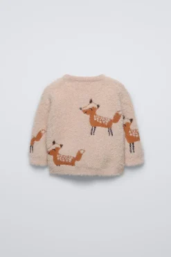 Niños ZARA 6 - 18 Meses·Punto<JERSEY EFECTO PELO ZORRITOS