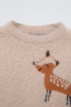 Niños ZARA 6 - 18 Meses·Punto<JERSEY EFECTO PELO ZORRITOS