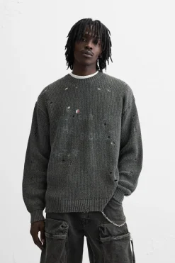 Online JERSEY EFECTO ROTOS ESTAMPADO Hombre Jerséis / Chaquetas