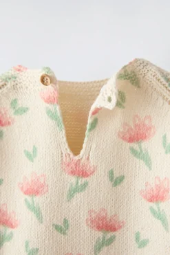 Niños ZARA 6 - 18 Meses·Punto<JERSEY ESTAMPADO FLORES