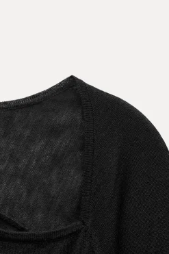 Outlet JERSEY FINO CON LANA Y SEDA Mujer Cárdigan / Jerséis|Punto