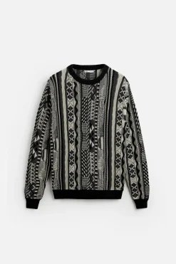 Outlet JERSEY JACQUARD ABSTRACTO Hombre Jerséis / Chaquetas