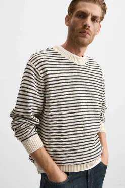 Hot JERSEY JACQUARD RAYAS Hombre Jerséis / Chaquetas