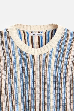 Outlet JERSEY JACQUARD RAYAS Hombre Jerséis / Chaquetas