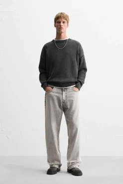 Sale JERSEY JACQUARD TEXTO Hombre Jerséis / Chaquetas