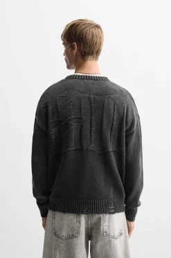 Sale JERSEY JACQUARD TEXTO Hombre Jerséis / Chaquetas