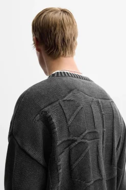 Sale JERSEY JACQUARD TEXTO Hombre Jerséis / Chaquetas