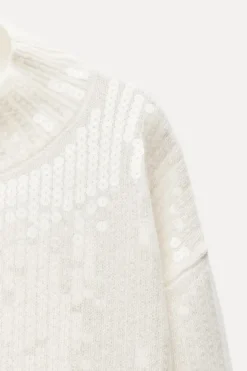 Sale JERSEY OVERSIZE LENTEJUELAS CON ALPACA Y LANA Mujer Cárdigan / Jerséis|Punto