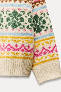 Best JERSEY OVERSIZE PUNTO JACQUARD Mujer Cárdigan / Jerséis|Punto