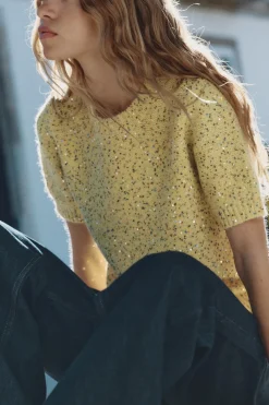 Discount JERSEY OVERSIZE PUNTO LENTEJUELAS Mujer Cárdigan / Jerséis|Punto