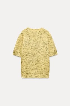 Discount JERSEY OVERSIZE PUNTO LENTEJUELAS Mujer Cárdigan / Jerséis|Punto