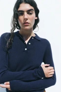 Hot JERSEY POLO LISO 100% LANA Mujer Cárdigan / Jerséis|Punto