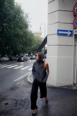 Clearance JERSEY PUNTO ABALORIOS CUT OUT Mujer Cárdigan / Jerséis|Punto