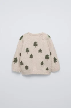 Niños ZARA 6 - 18 Meses·Punto<JERSEY PUNTO ARBOLITOS