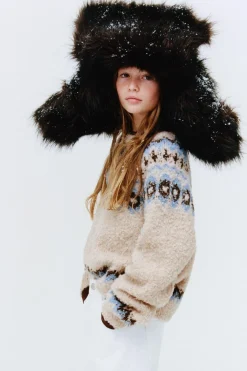 Niños ZARA 6 - 14 Años·Punto<JERSEY PUNTO BOUCLÉ JAQUARD