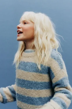 Niños ZARA 6 - 14 Años·Punto<JERSEY PUNTO BOUCLÉ RAYAS