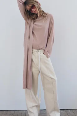 New JERSEY PUNTO BUFANDA Mujer Cárdigan / Jerséis|Punto