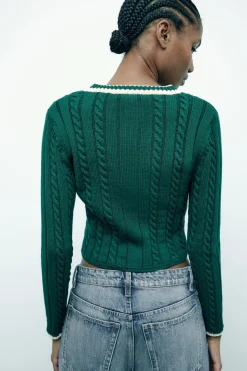 Sale JERSEY PUNTO CABLES Mujer Cárdigan / Jerséis|Punto