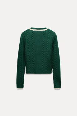 Sale JERSEY PUNTO CABLES Mujer Cárdigan / Jerséis|Punto