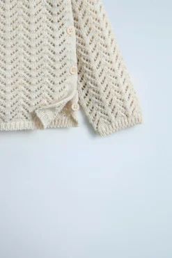 Niños ZARA 0 - 6 Meses·Punto<JERSEY PUNTO CALADO BOTONES