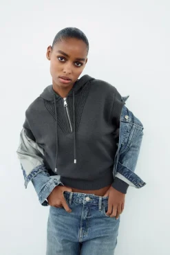 Discount JERSEY PUNTO CAPUCHA Mujer Cárdigan / Jerséis|Punto