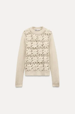 Hot JERSEY PUNTO COMBINADO CROCHET Mujer Cárdigan / Jerséis|Punto