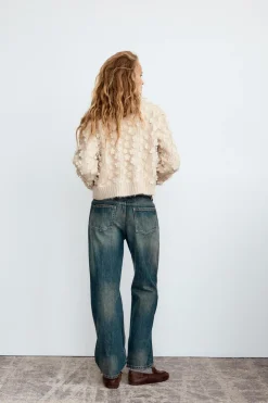 Online JERSEY PUNTO COMBINADO FLORES Mujer Cárdigan / Jerséis|Punto