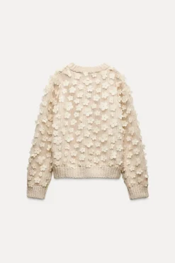 Online JERSEY PUNTO COMBINADO FLORES Mujer Cárdigan / Jerséis|Punto