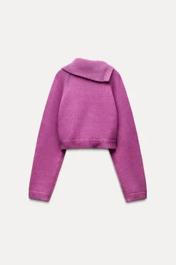 Discount JERSEY PUNTO CUELLO ASIMÉTRICO Mujer Cárdigan / Jerséis|Punto