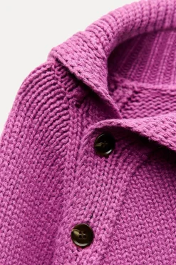 Discount JERSEY PUNTO CUELLO ASIMÉTRICO Mujer Cárdigan / Jerséis|Punto