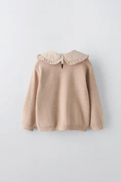 Niños ZARA 1½ - 6 Años·Punto|1½ - 6 Años·Total Look<JERSEY PUNTO CUELLO BORDADO