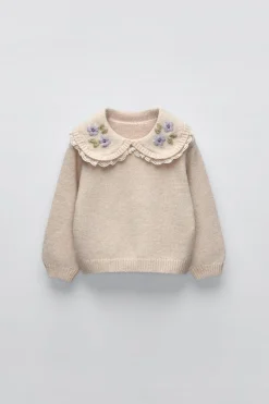Niños ZARA 1½ - 6 Años·Punto|6 - 18 Meses·Punto<JERSEY PUNTO CUELLO BORDADO