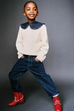 Niños ZARA 1½ - 6 Años·Punto|1½ - 6 Años·Jeans / Denim<JERSEY PUNTO CUELLO COMBINADO