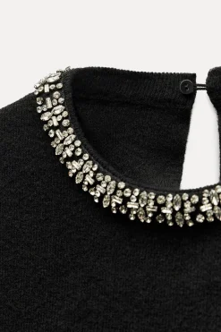 Online JERSEY PUNTO CUELLO JOYAS Mujer Cárdigan / Jerséis|Punto