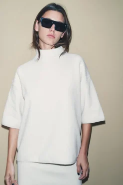 Clearance JERSEY PUNTO CUELLO PERKINS Mujer Cárdigan / Jerséis|Punto