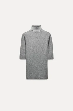 Sale JERSEY PUNTO CUELLO SUBIDO Mujer Cárdigan / Jerséis|Punto