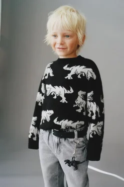 Niños ZARA 1½ - 6 Años·Punto|6 - 18 Meses·Punto<JERSEY PUNTO DINOSAURIOS