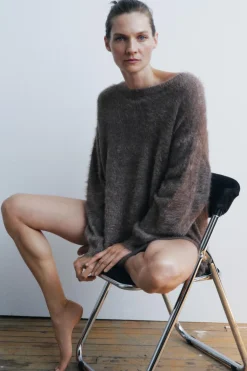 Hot JERSEY PUNTO EFECTO PELO Mujer Cárdigan / Jerséis|Punto