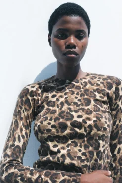 Discount JERSEY PUNTO ESTAMPADO ANIMAL Mujer Cárdigan / Jerséis|Punto