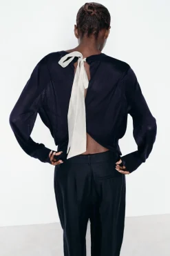 Discount JERSEY PUNTO FINO LAZO CONTRASTE Mujer Cárdigan / Jerséis|Punto