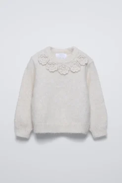 Niños ZARA 6 - 14 Años·Punto<JERSEY PUNTO FLORES