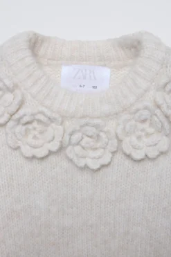 Niños ZARA 6 - 14 Años·Punto<JERSEY PUNTO FLORES