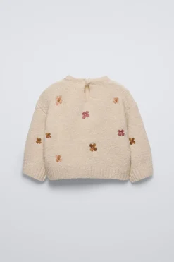 Niños ZARA 6 - 18 Meses·Punto<JERSEY PUNTO FLORES BORDADAS