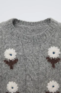 Niños ZARA 1½ - 6 Años·Punto|6 - 18 Meses·Punto<JERSEY PUNTO FLORES BORDADAS