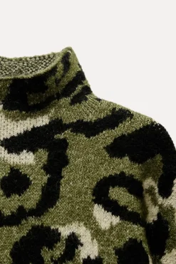 Sale JERSEY PUNTO JACQUARD ANIMAL Mujer Cárdigan / Jerséis|Punto