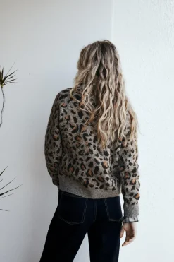 Outlet JERSEY PUNTO JACQUARD ANIMAL Mujer Cárdigan / Jerséis|Punto