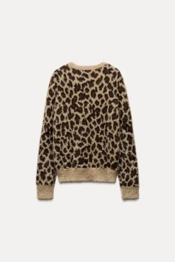 Discount JERSEY PUNTO JACQUARD ANIMAL Mujer Cárdigan / Jerséis|Punto